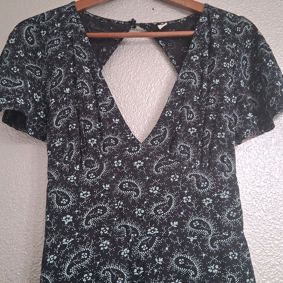 BP Paisley Print Mini Dress With An Open  Back    Size M - Picture 4 of 15